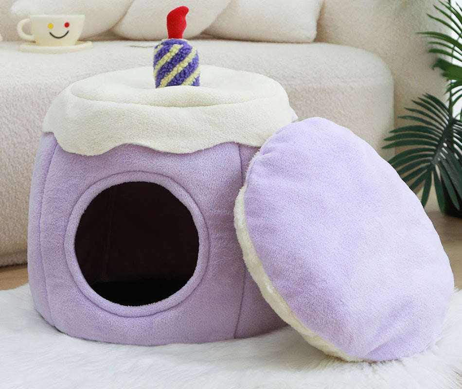 Purple Cake Cute Pet House A0376