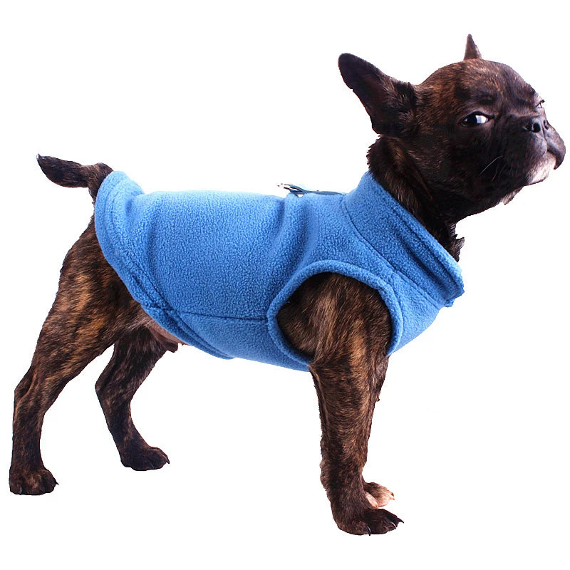 Winter Frenchie Fleece Vest for Small Pets A0143