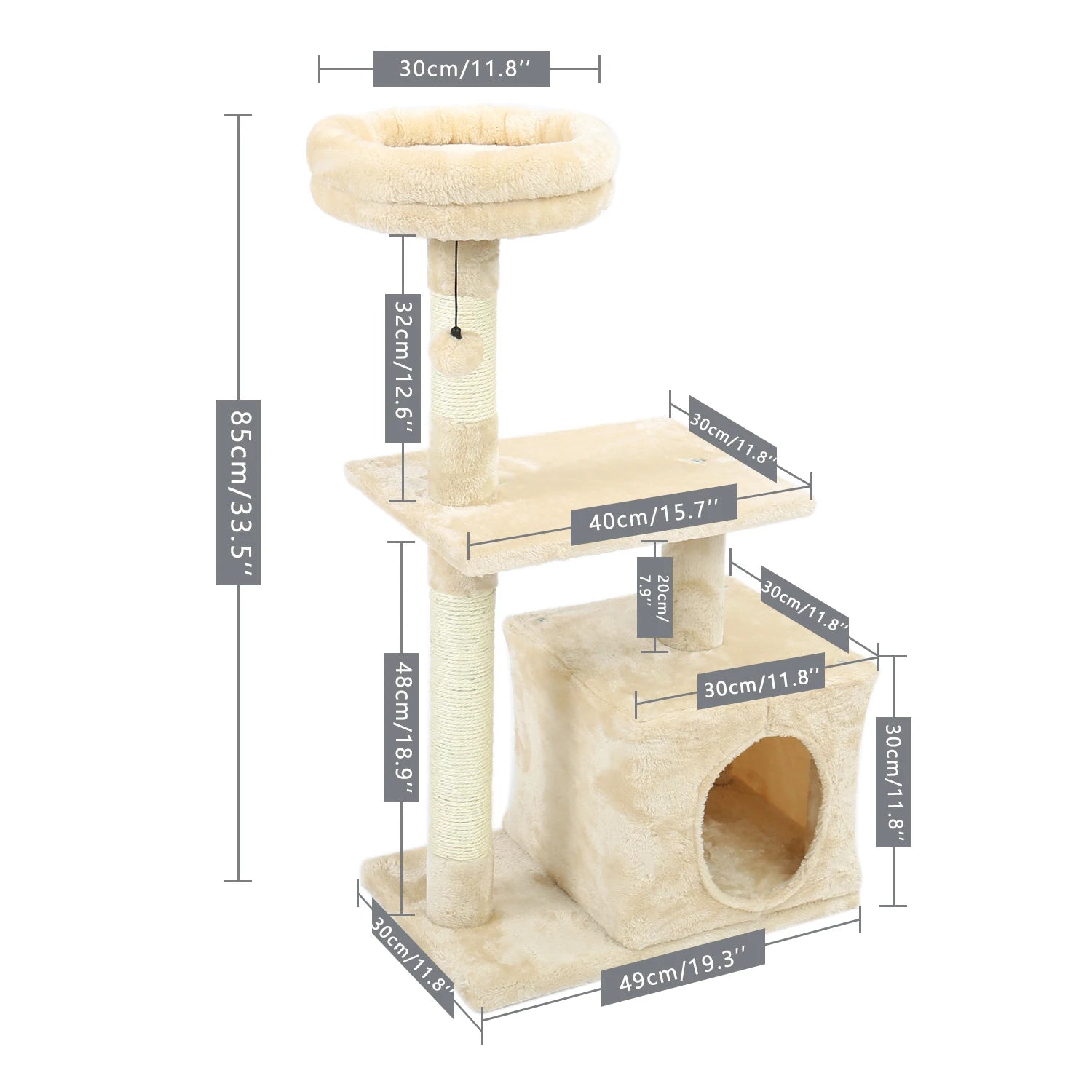 Cat Climbing Frame Scratching Post Tree Toy Gym A0289