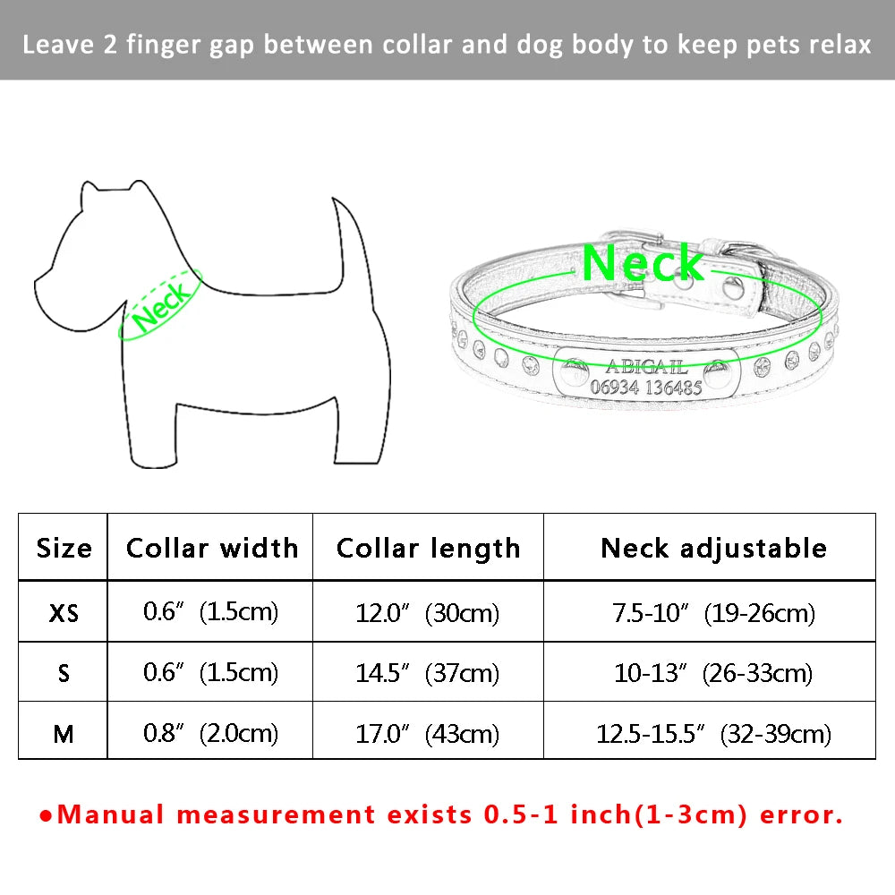 Personalized Leather Dog Collar A0053