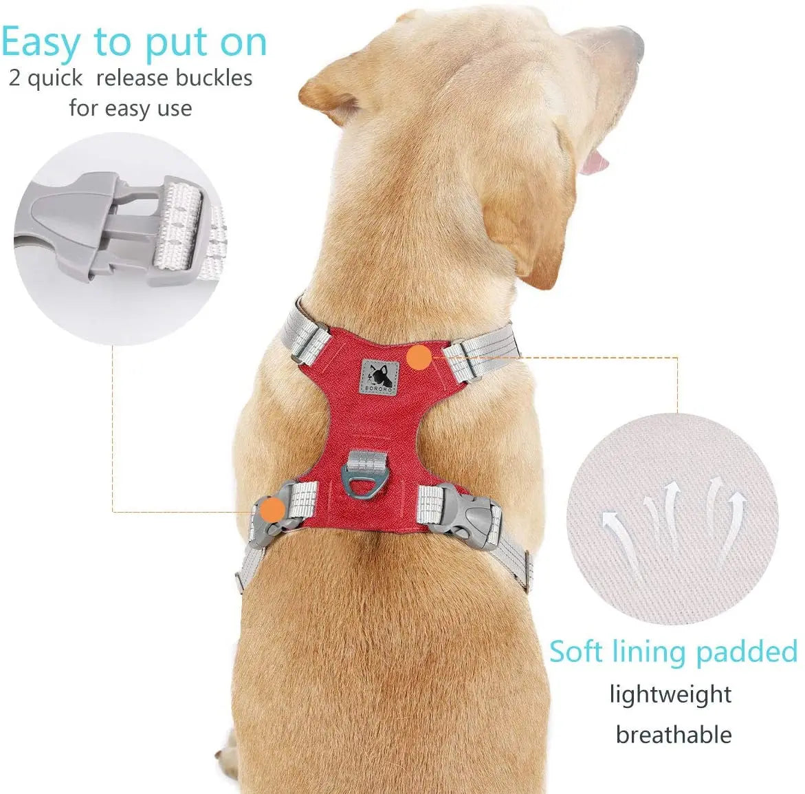 No-Pull Reflective Dog Harness A0181