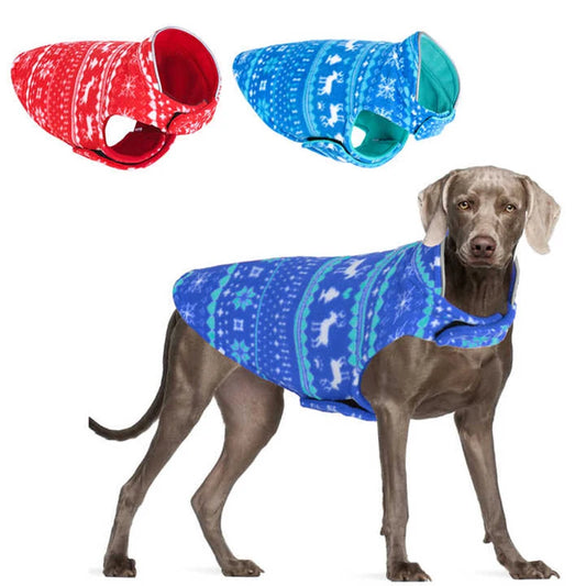 Reversible Christmas Dog Vest, Warm Coat. A0022