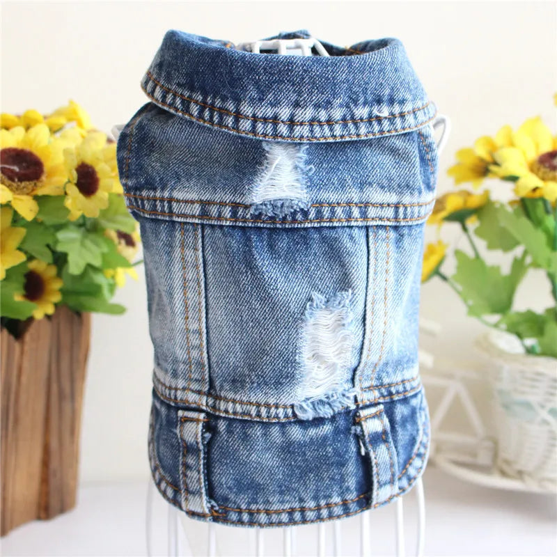 Summer Denim Dog Shirt for Small Dogs. A0020