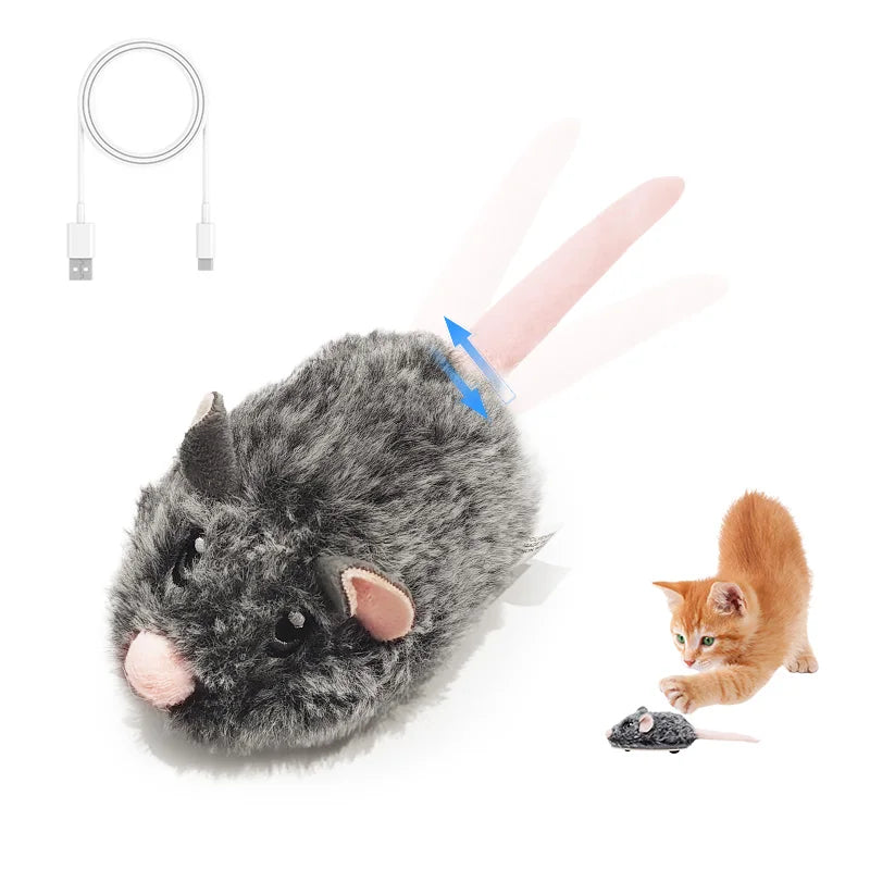 Rechargeable Motion Mouse Cat Toy with Sound A0393