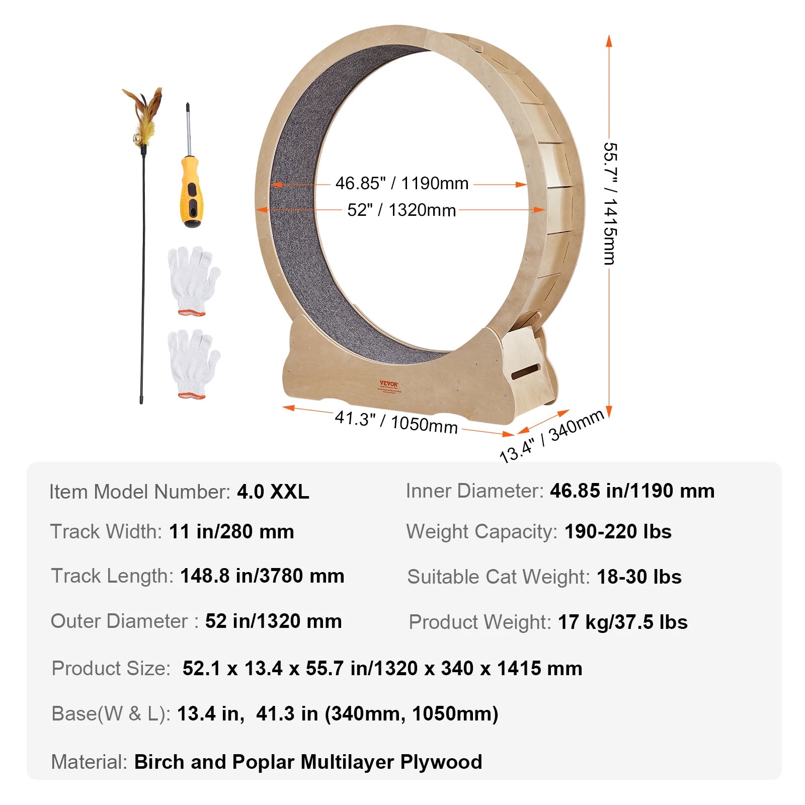 VEVOR Cat Exercise Wheel A0116