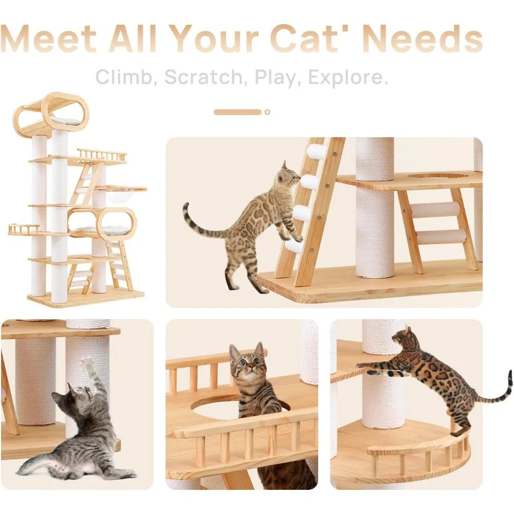 77 Inch Indoor Cat Tree A0271