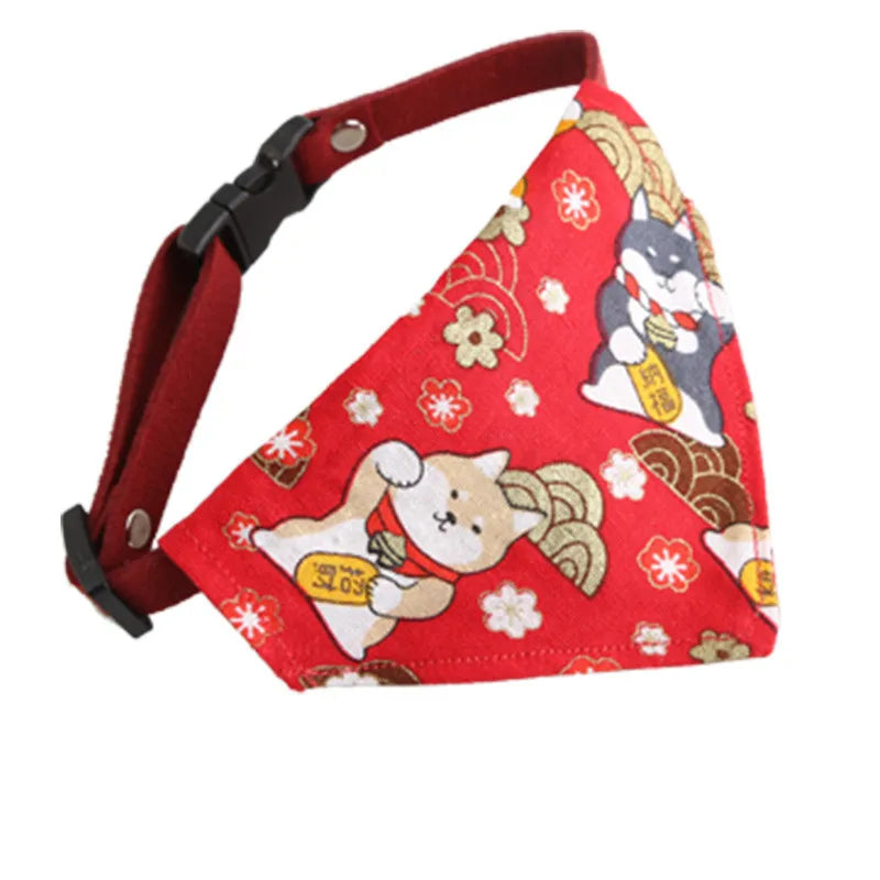 Adjustable Cat & Dog Bandana Collar A0196