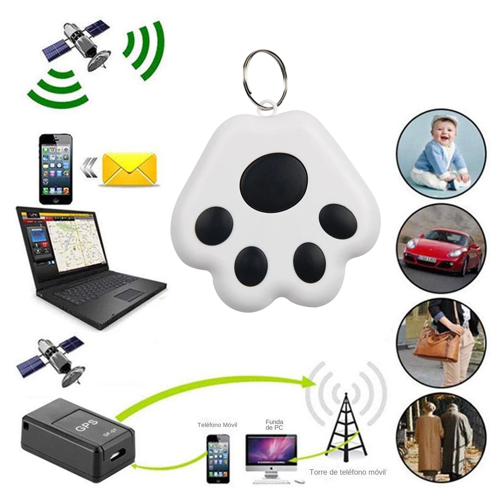 Cat Paw GPS Tracker Bluetooth Anti-Lost A0360