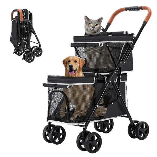 Double Pet Stroller for Dogs & Cats A0072