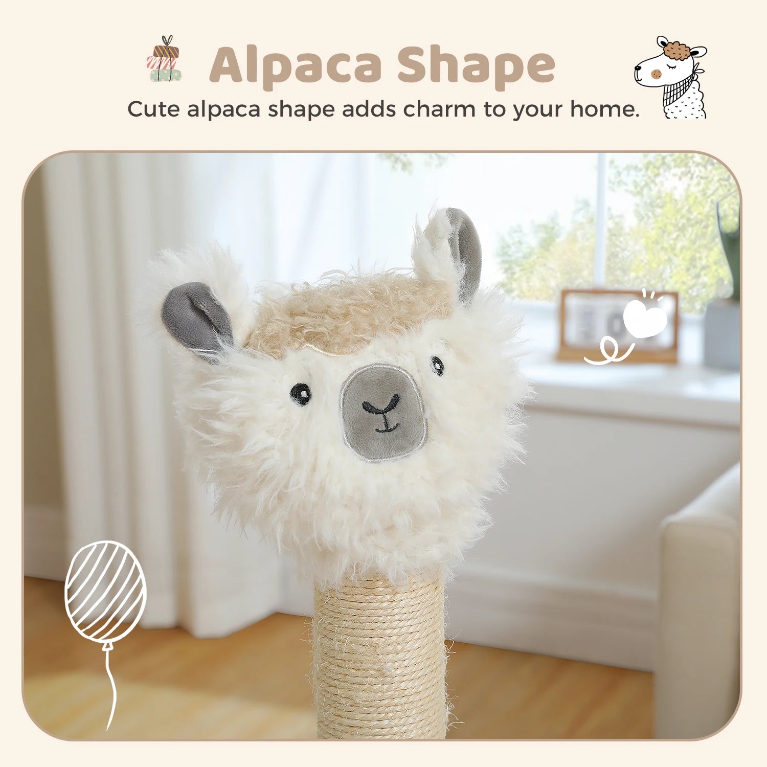 Small Alpaca Cat Tree A0285