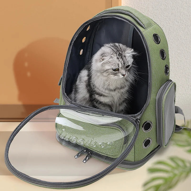 Transparent Pet Backpack Breathable Travel Carrier A0448