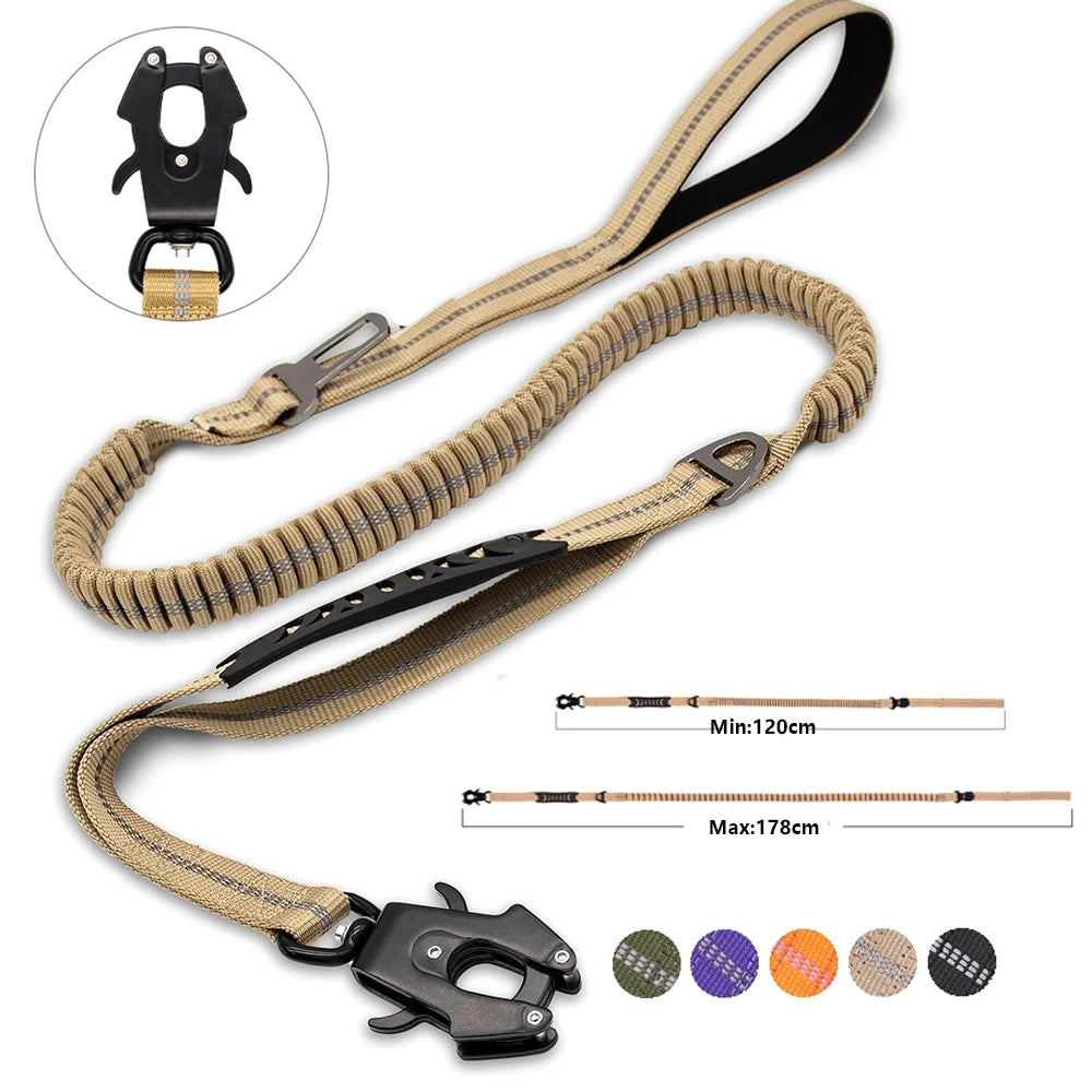 Reflective Shock Absorbing Bungee Dog Leash A0295