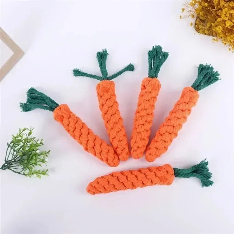 Carrot Rope Toy – Durable Chew for Dogs A0215