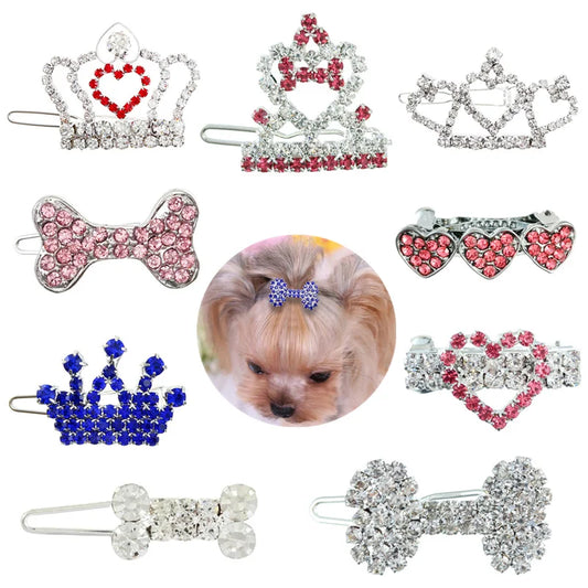 Fashion Rhinestone Pet Hair Clip A0212