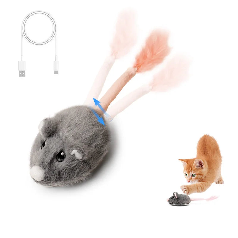 Rechargeable Motion Mouse Cat Toy with Sound A0393