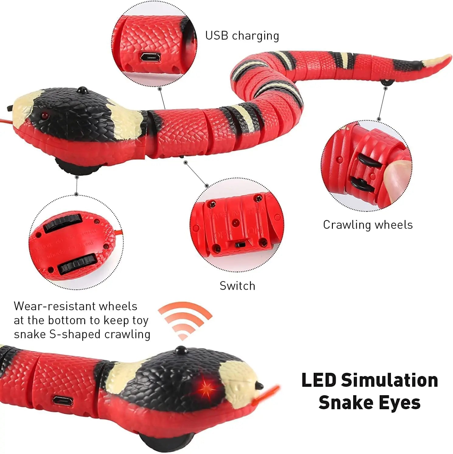 Smart Sensor Pet Snake Toy Cat Toy A0226