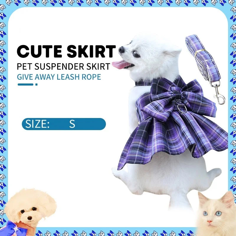 Bowknot Dog Skirt Dress A0061