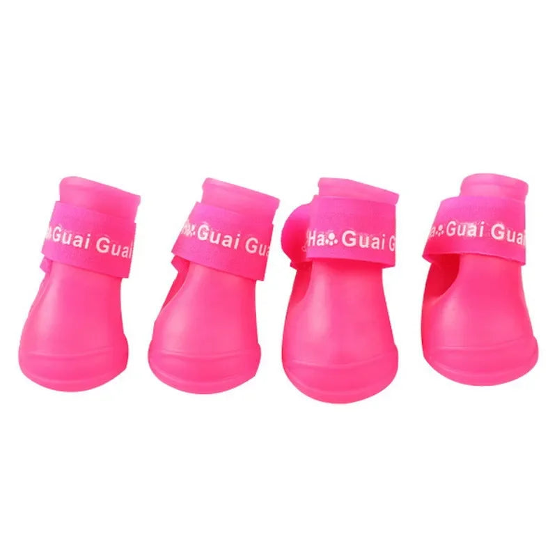 4pcs Dog Rain Boots A0082