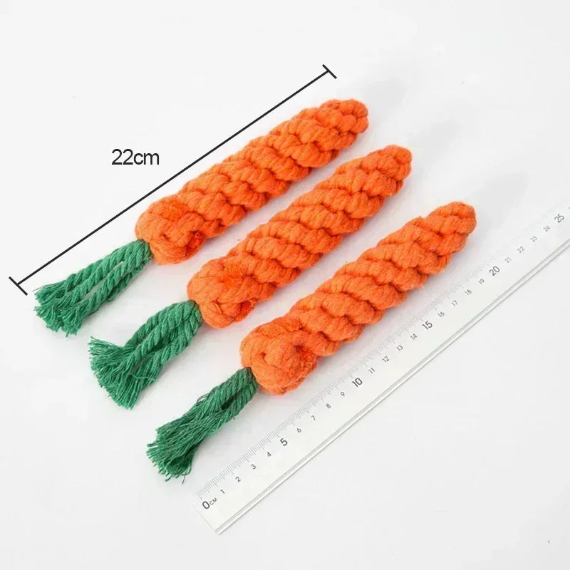 Carrot Rope Toy – Durable Chew for Dogs A0215