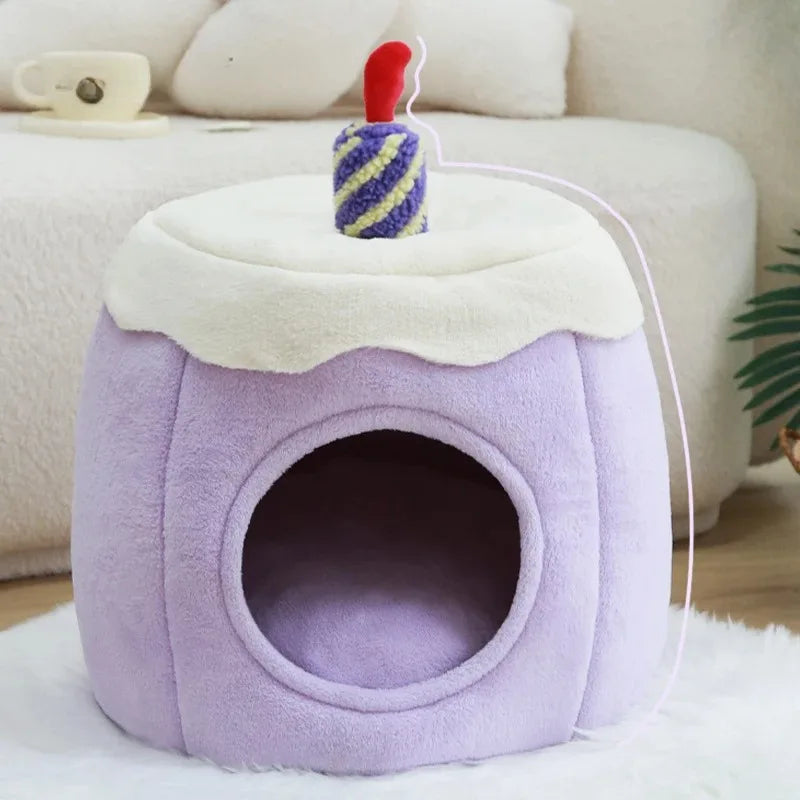 Purple Cake Cute Pet House A0376