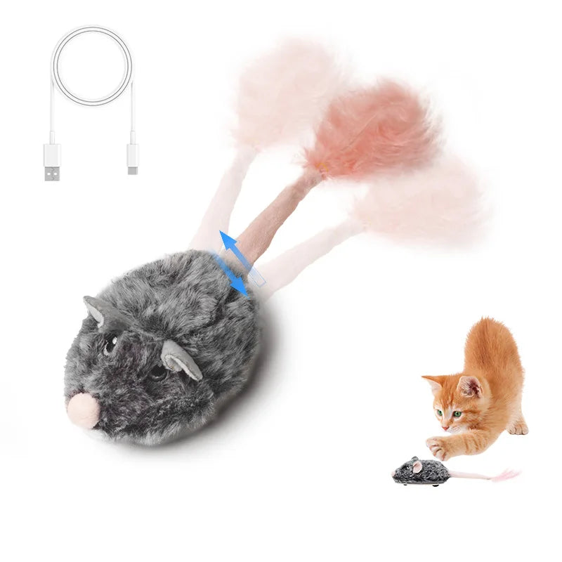 Rechargeable Motion Mouse Cat Toy with Sound A0393