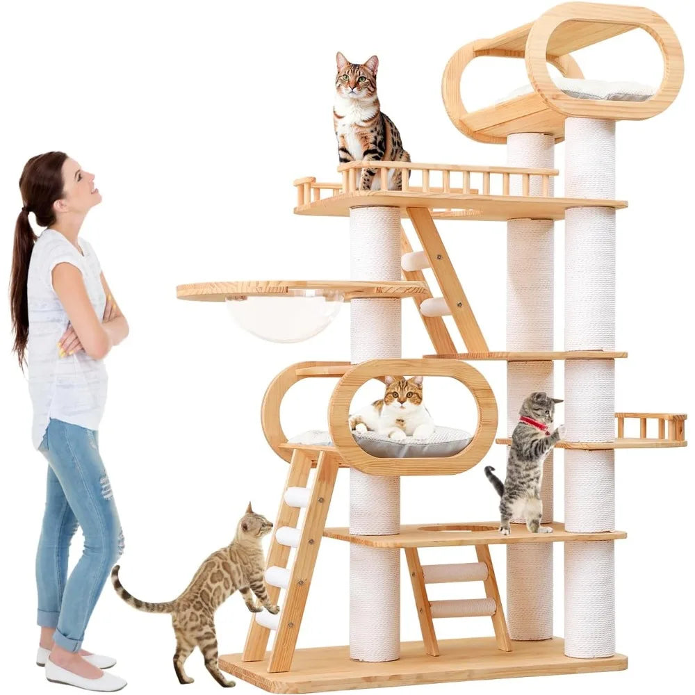 77 Inch Indoor Cat Tree A0271