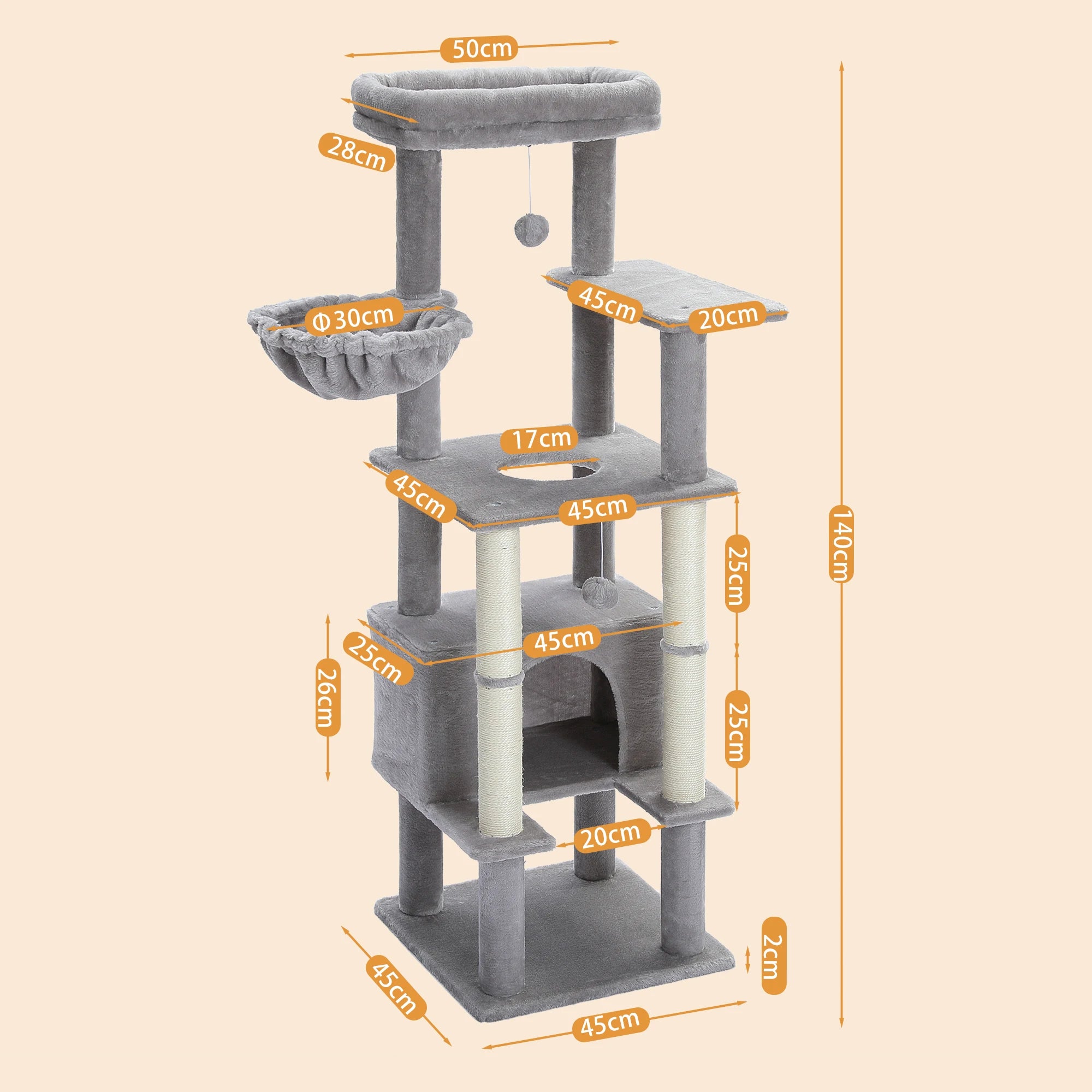 Cat Climbing Frame Scratching Post Tree Toy Gym A0289