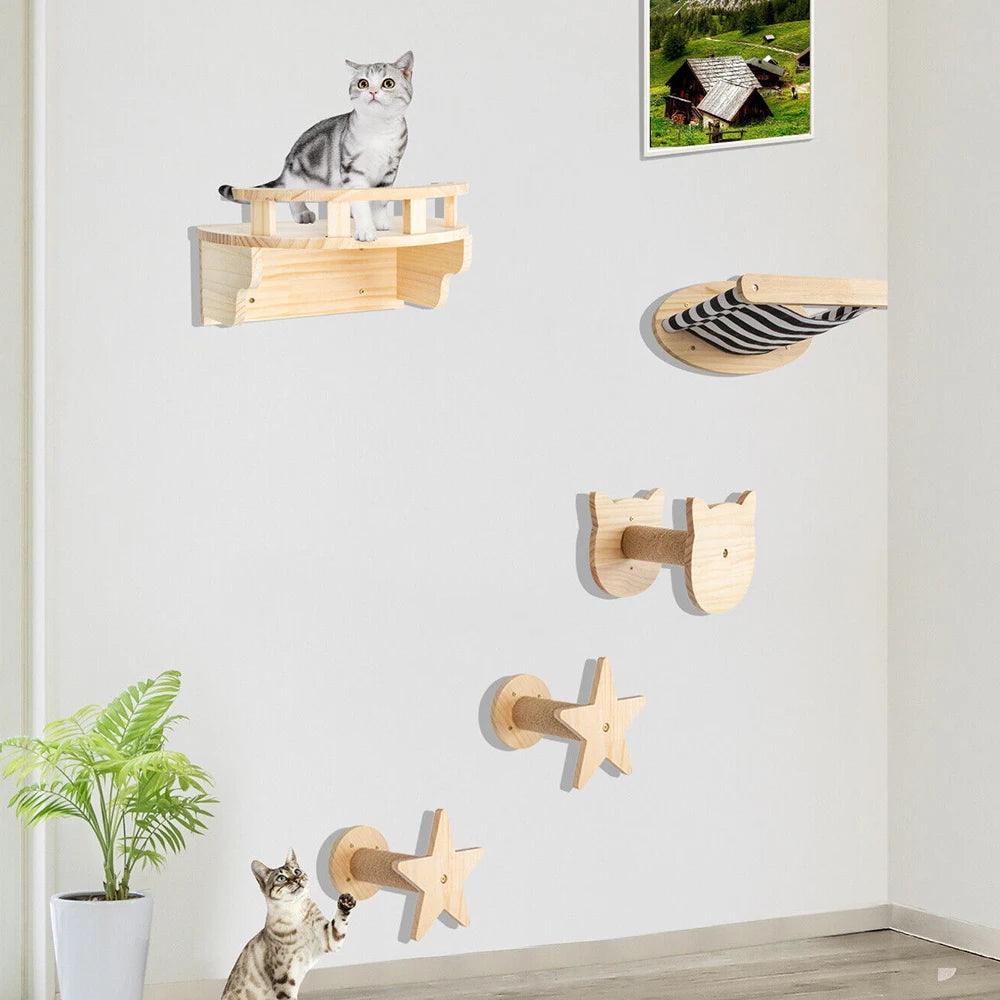 Wall-Mounted Cat Climbing Frame A0270