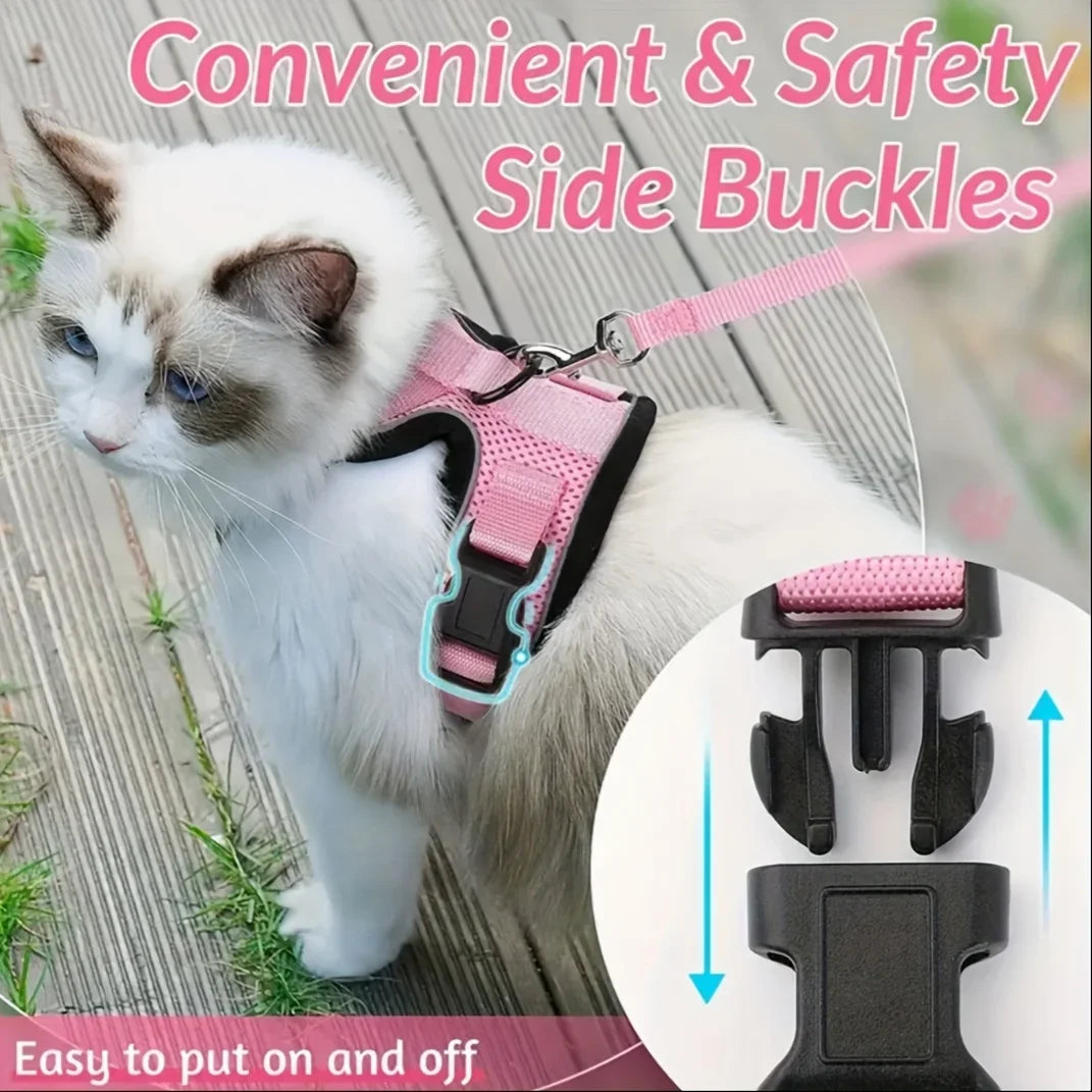 Non - Slip Adjustable Cat Leash & Vest Carrier.A0132