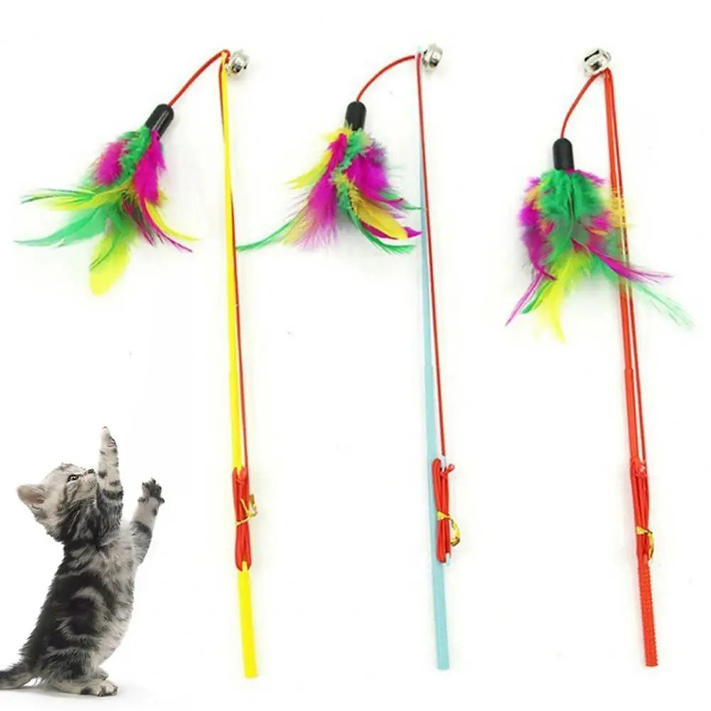 Classic Cat Bell Toy – Eco-Friendly Stick A0207