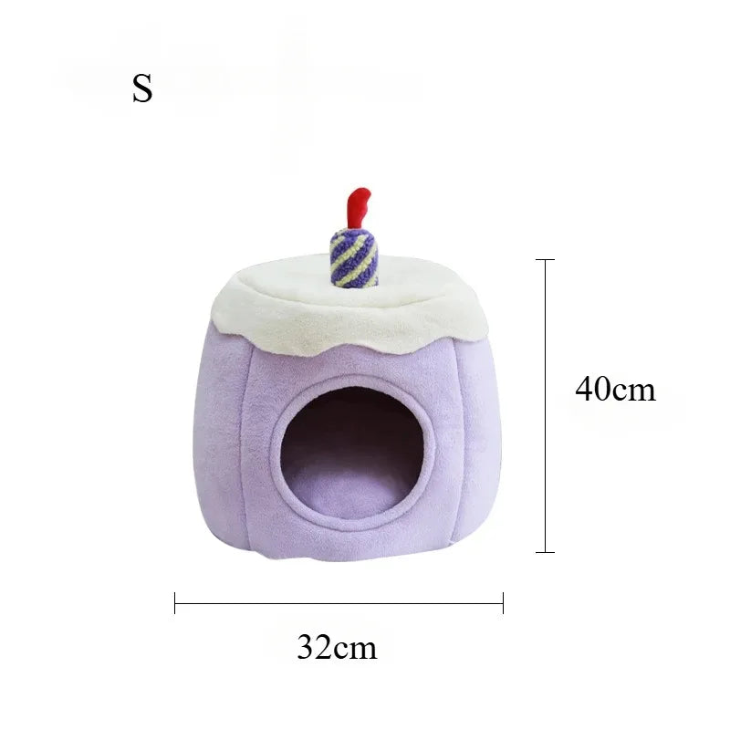 Purple Cake Cute Pet House A0376