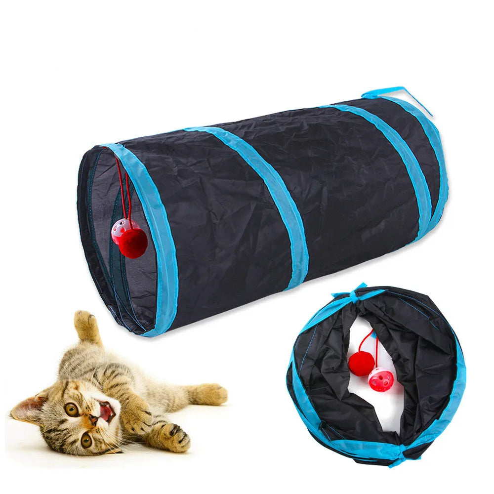 Foldable Cat Tunnel S-Shaped Play Toy A0218