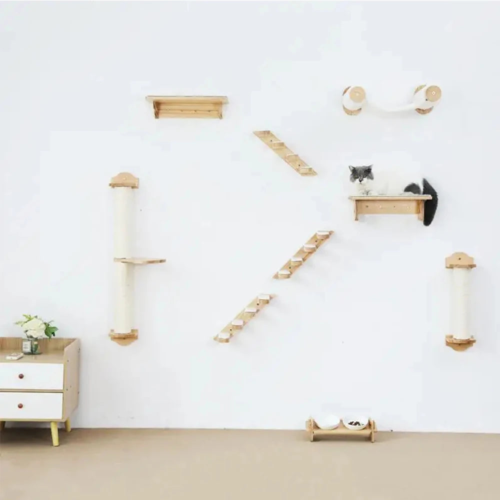 Wall-Mounted Cat Climbing Frame A0270