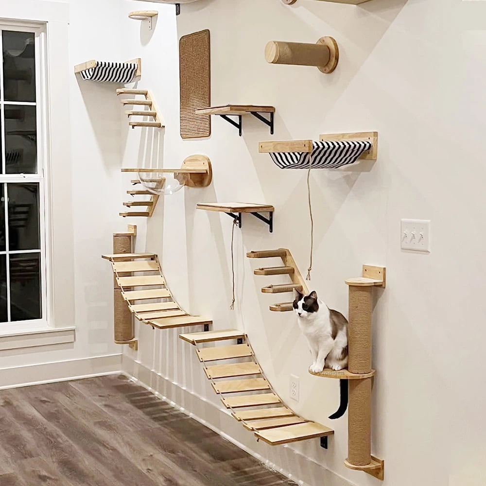 Wall-Mounted Cat Climbing Shelf A0268