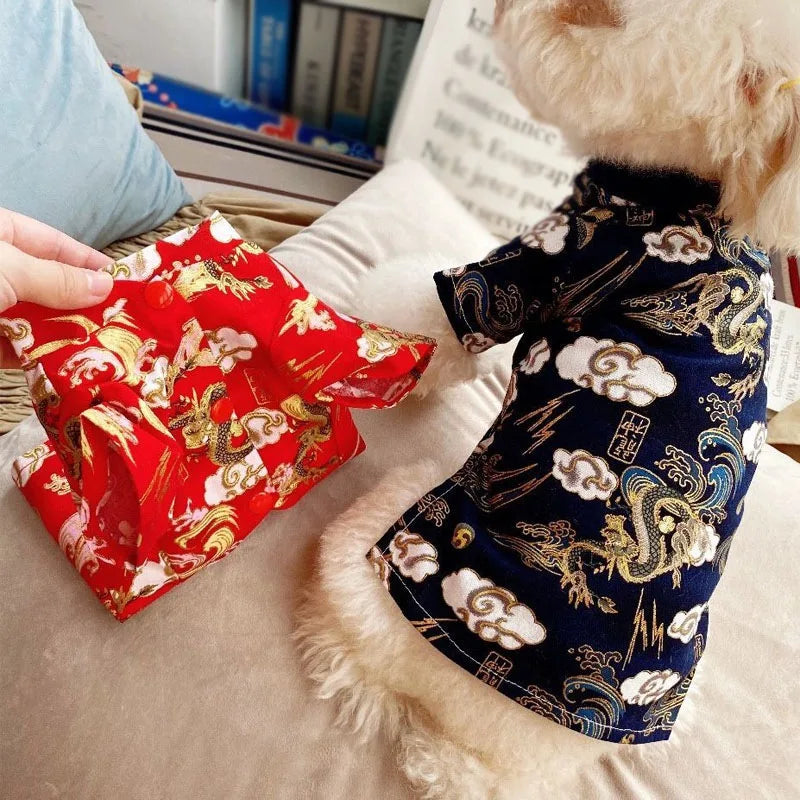 Winter Chinoiserie Dog Jacket A0035