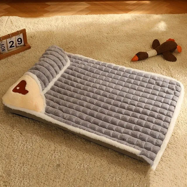 Warm Dog Mat Plaid Fluff Bed A0425