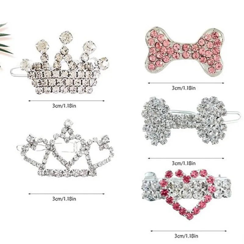 Fashion Rhinestone Pet Hair Clip A0212