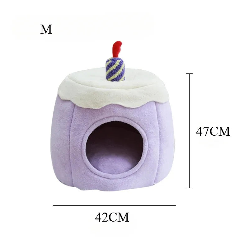 Purple Cake Cute Pet House A0376