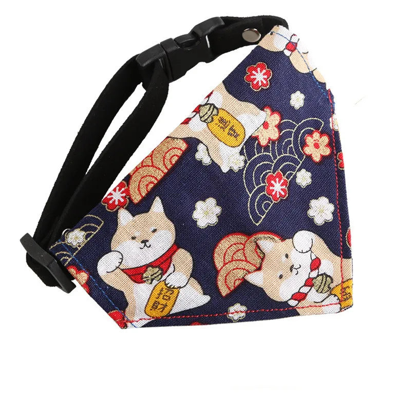 Adjustable Cat & Dog Bandana Collar A0196