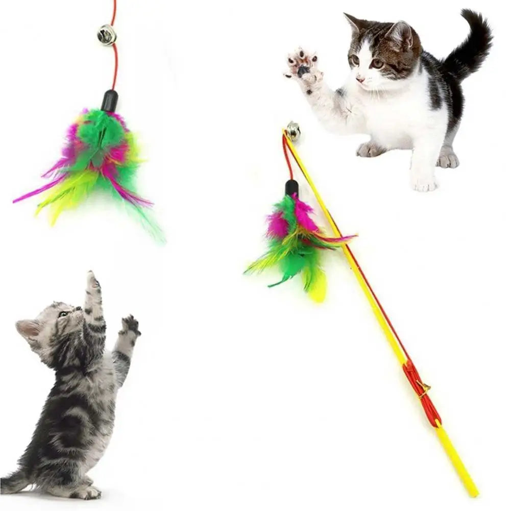 Classic Cat Bell Toy – Eco-Friendly Stick A0207