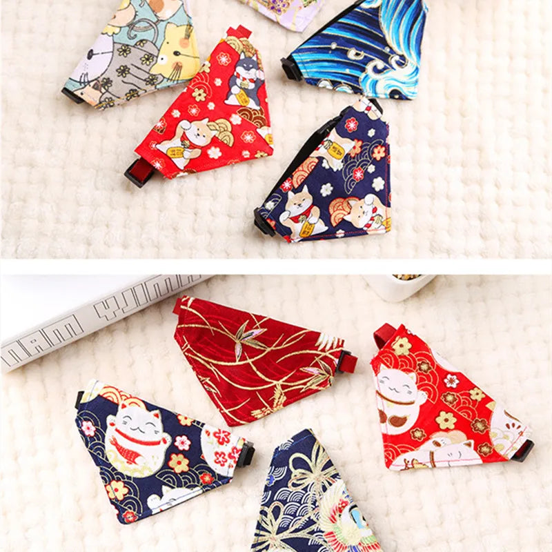 Adjustable Cat & Dog Bandana Collar A0196