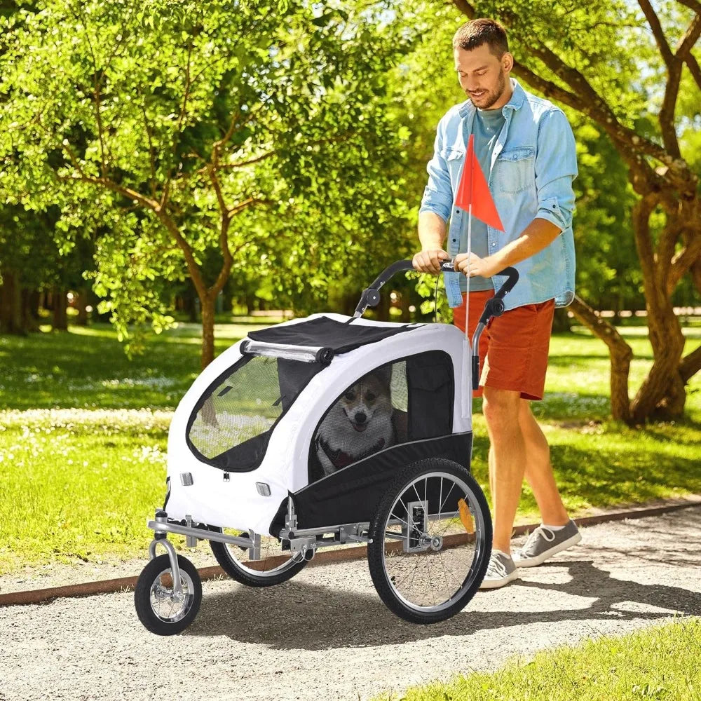 2-in-1 Dog Bike Trailer Stroller A0077