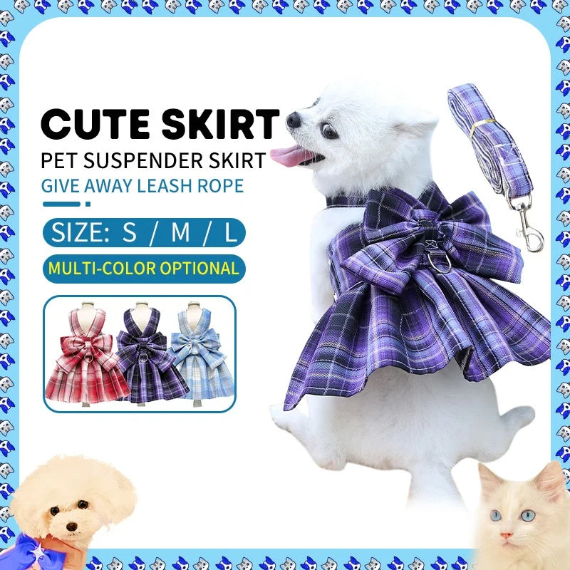 Bowknot Dog Skirt Dress A0061