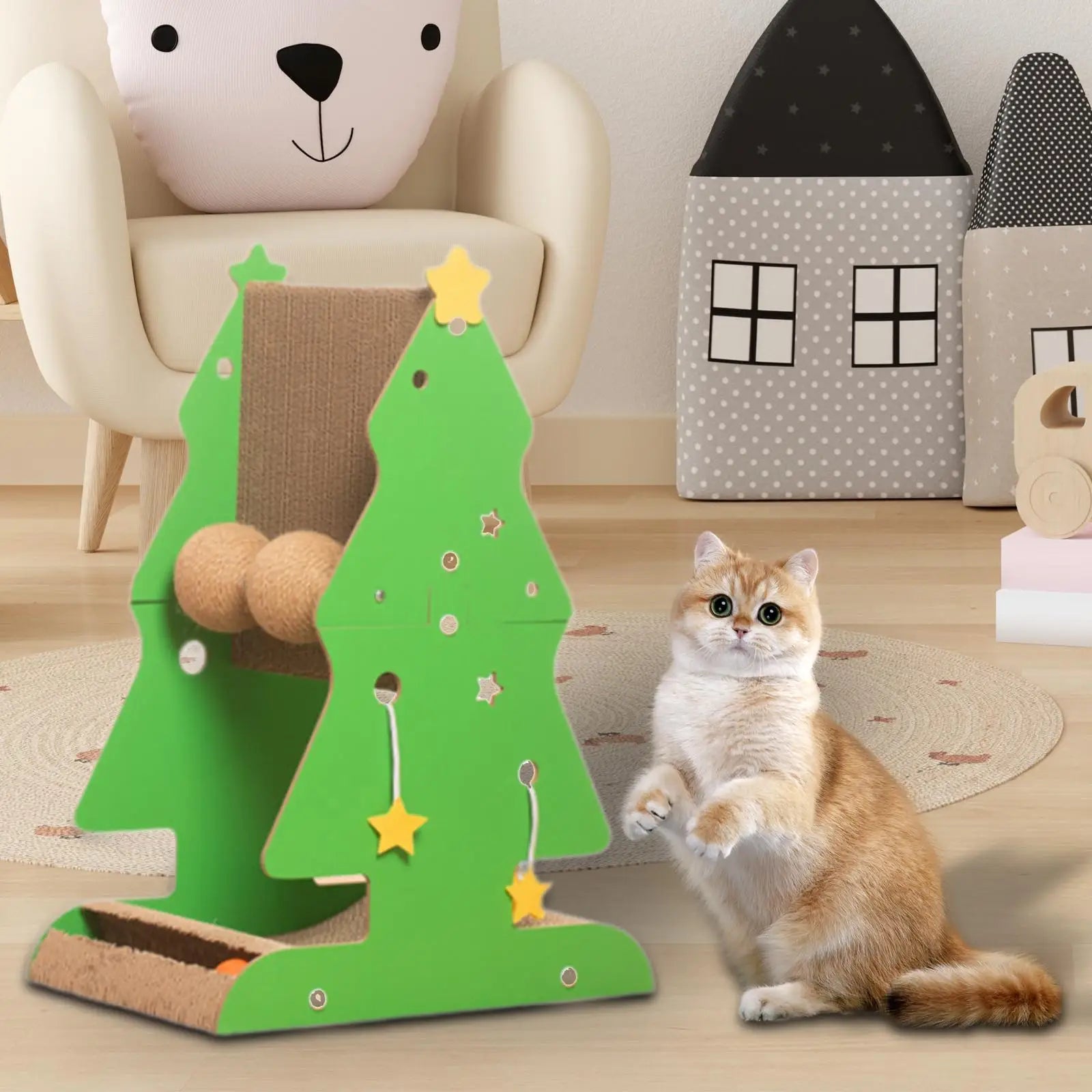 Christmas Tree Cat Scratcher A0278