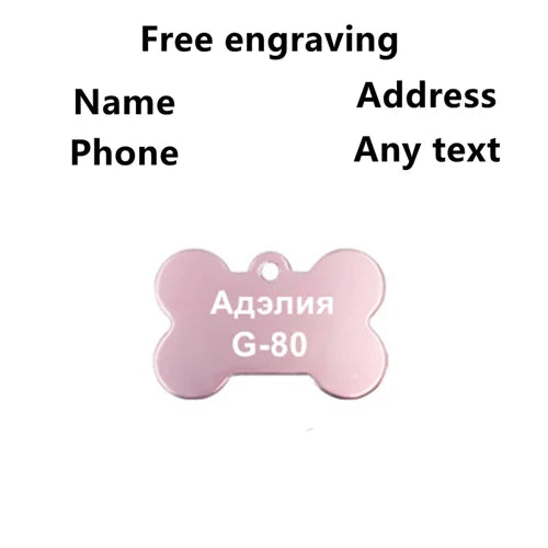 2pcs Personalized Pet ID Tags A0037