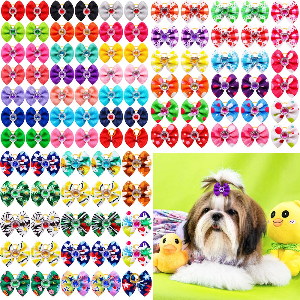 20pcs Summer Dog Hair Bows A0442