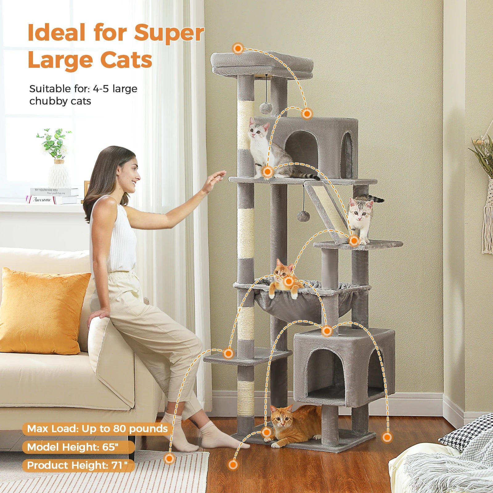 180cm Large Cat Tree A0272