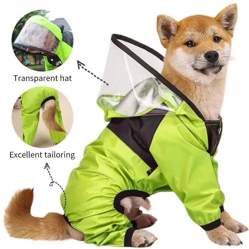 Pet Dog Raincoat - Waterproof Jumpsuit A0152