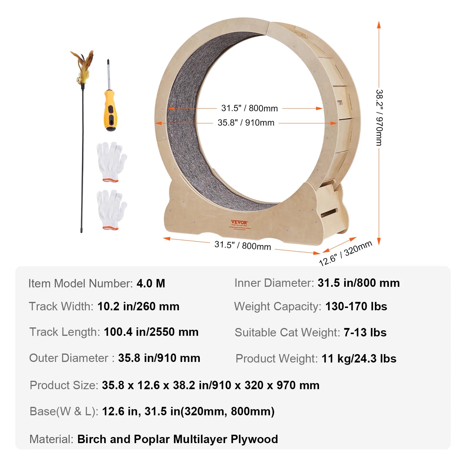 VEVOR Cat Exercise Wheel A0116