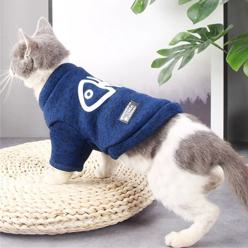 Classic Fleece Cat Sweater for Spring & Autumn A0128